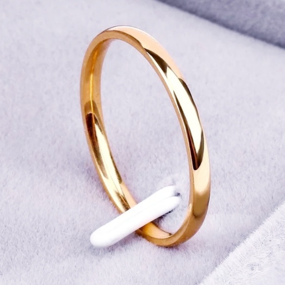 titanium steel 2mm Wedding band Jewelry - Titanium Steel Hypoallergenic Wedding Band